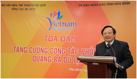 Tổng cục trưởng Tổng cục Du lịch Nguyễn Văn Tuấn phát biểu tại tọa đàm